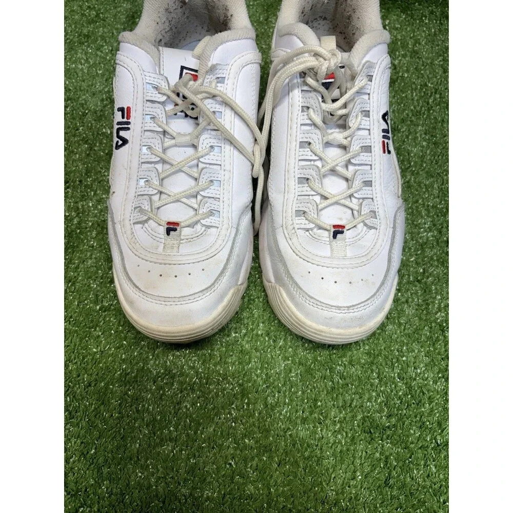 Fila Disruptor 2 Shoes Womens Sz 8.5 White Chunky Low Top Sneakers 5FM00002-125